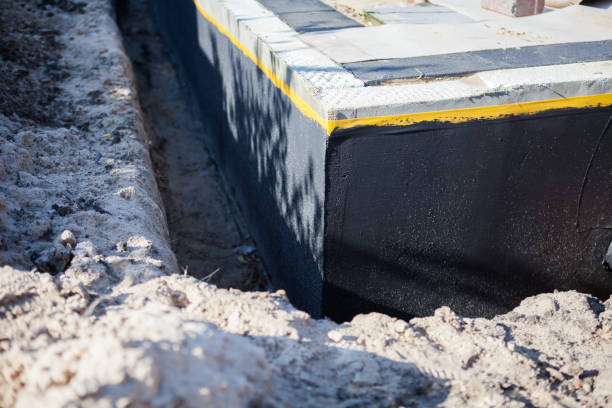 Residential Exterior Waterproofing installation at a Newport, OH home by SJ Waterproofing Pros